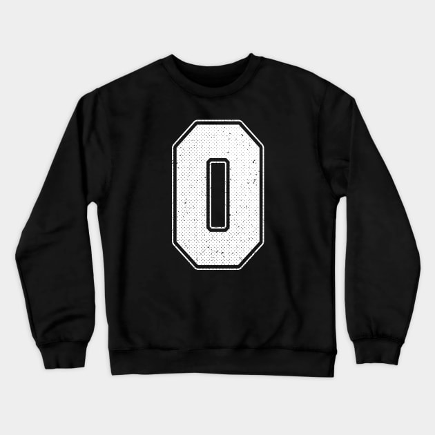Athletic Sports Jersey - Number 0 (Zero) Crewneck Sweatshirt by ExtraMedium